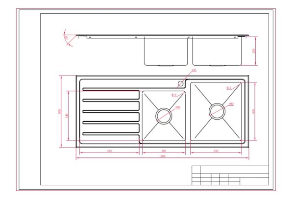 BGF-120-LHB - Lhb Sq Sink 1200X500X200 - Image 2