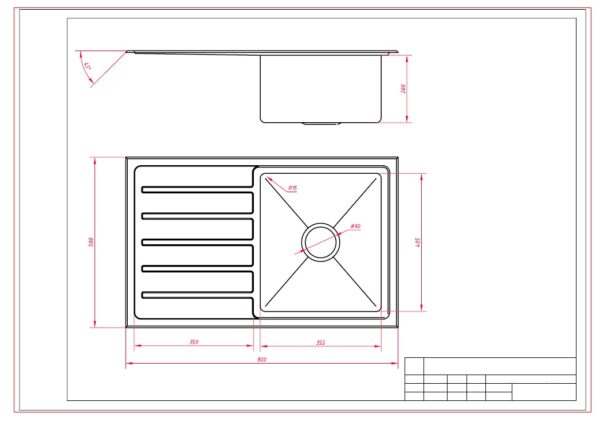 BGF-80-LHB - Lhb Sq Sink 800X500X200 - Image 2