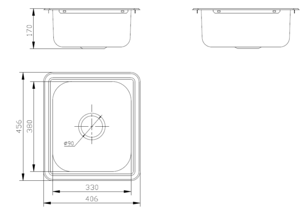 BYH-212 - Sink 456*406*170 - Image 2