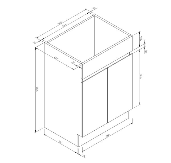 JQD-600 - K/Board Vanity 600X460 - Image 2