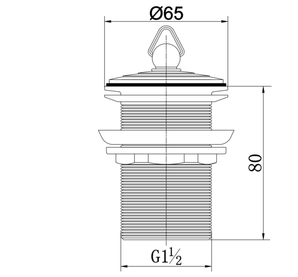 105-40 NO - No OverFlow Plug Waste 40mm - Image 2