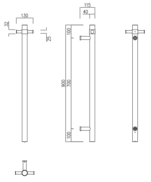 HR-900 - Heated Rail 900mm - Image 2