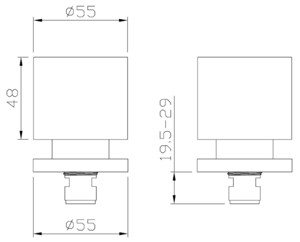 WS561 - Double Round Wall Mixers - Image 2