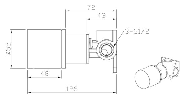 WS794 - Progressive Wall Mixer - Image 2