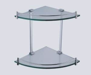 85303 - Double Corner Glass Shelf