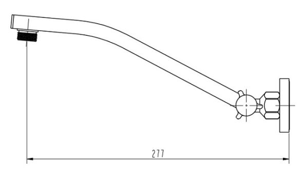 SHA-805 - Sq Wall Shower Arm - Image 2
