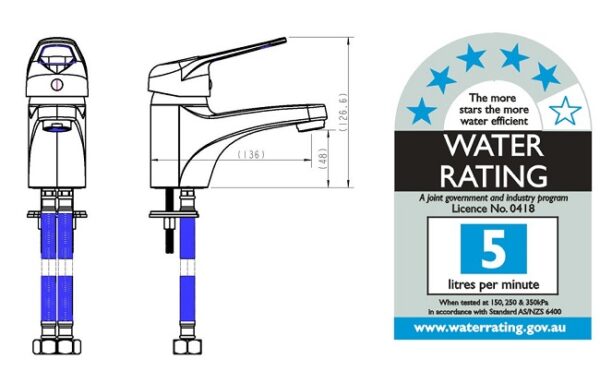 TK72B - Duck Handle Basin Mixer - Image 2