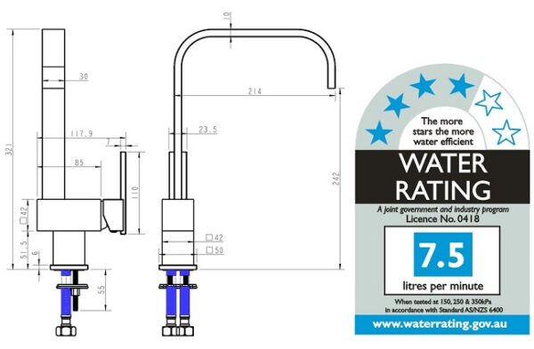 TYO-42K - Square Kitchen Mixer - Image 2