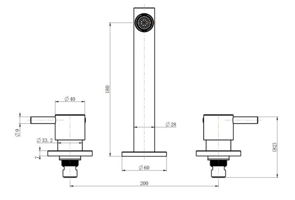 TPR-104 - Bath Set - Round Handle - Image 2
