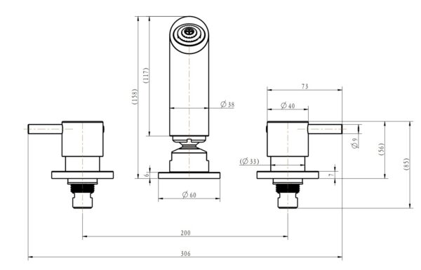 TPR-105 - Shower Set - Round Handle - Image 2